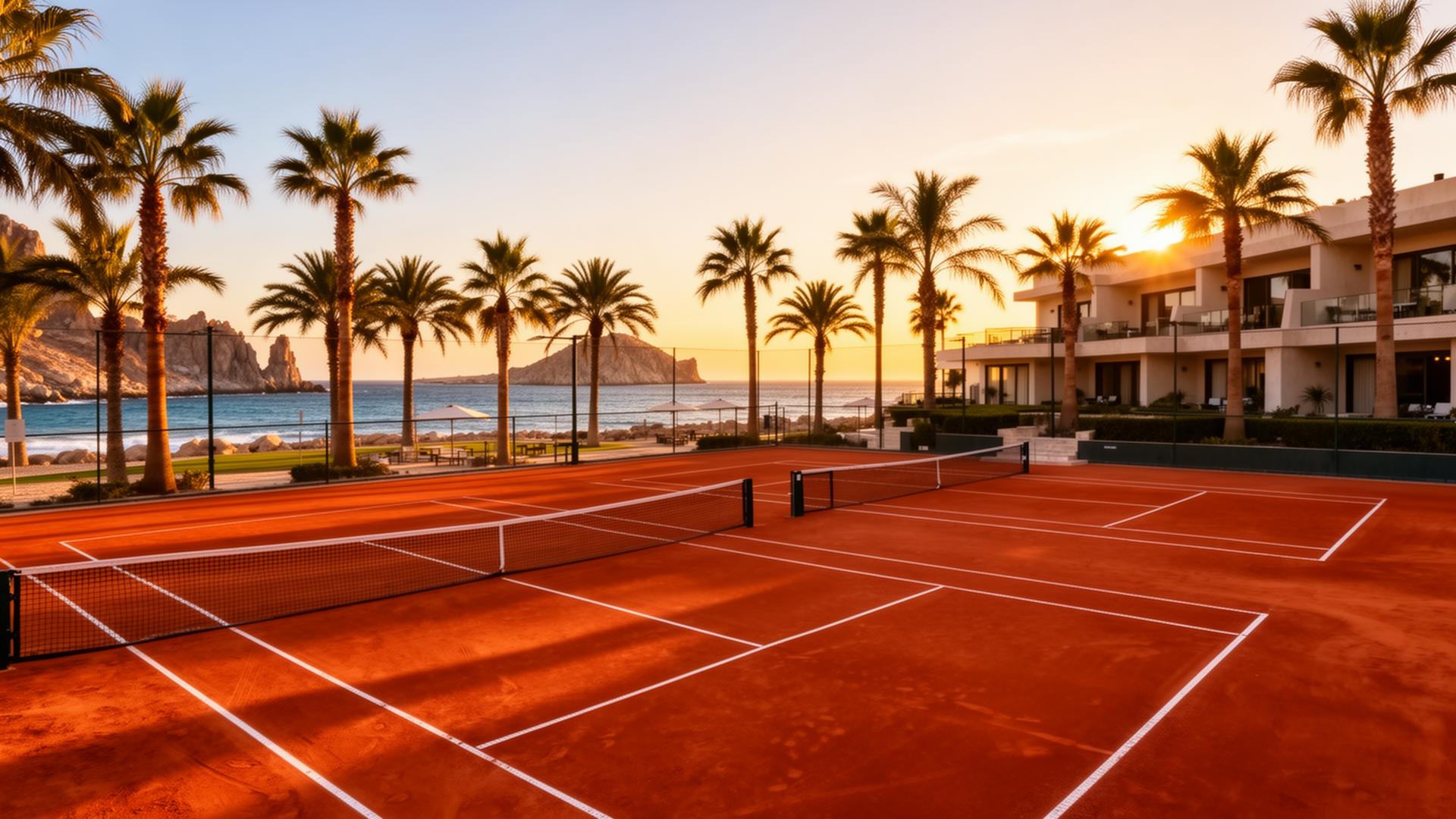 Canchas de tenis frente al mar